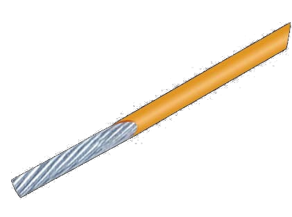 Orange insulated single-core wire